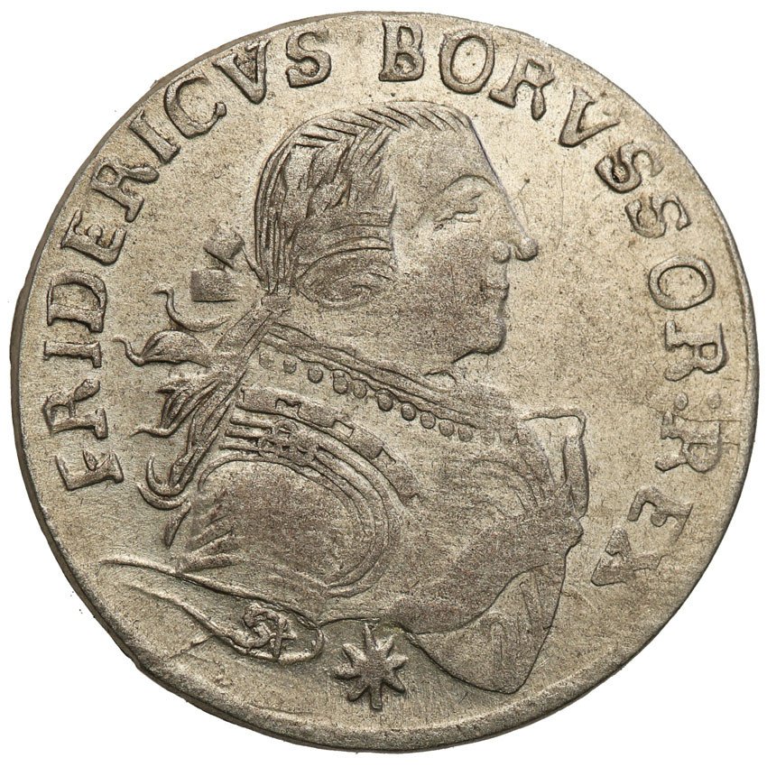 Niemcy, Prusy. Fryderyk II (1740-1786), szóstak 1754 E, Królewiec